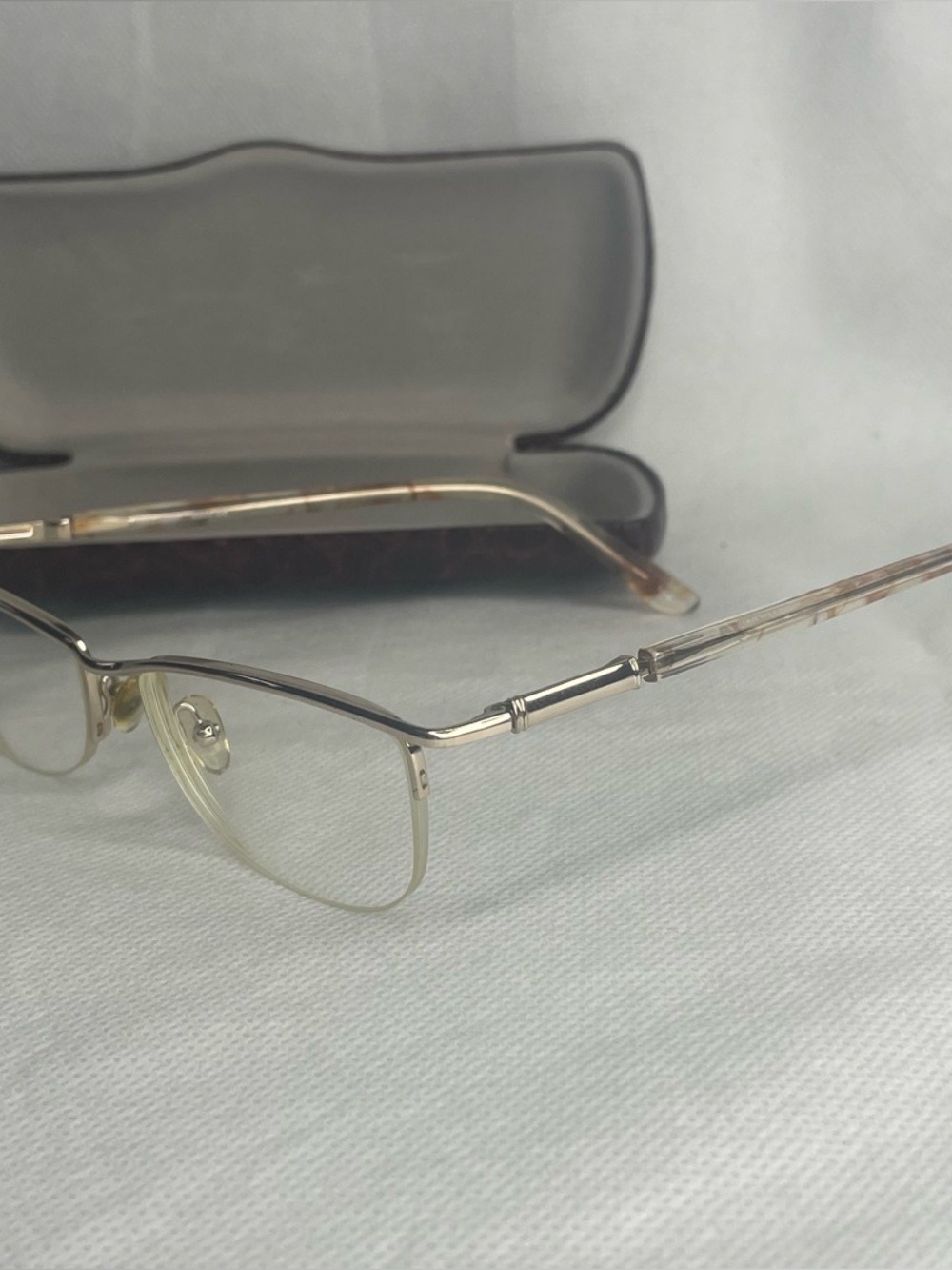Valerie Spencer Top Rim Crystal Eye Glasses Gold FRAMES ONLY 54/17/140 GOLD 9303